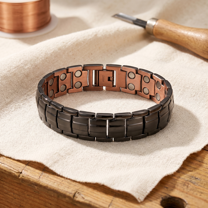 bracelet masculin en couleur ocre
