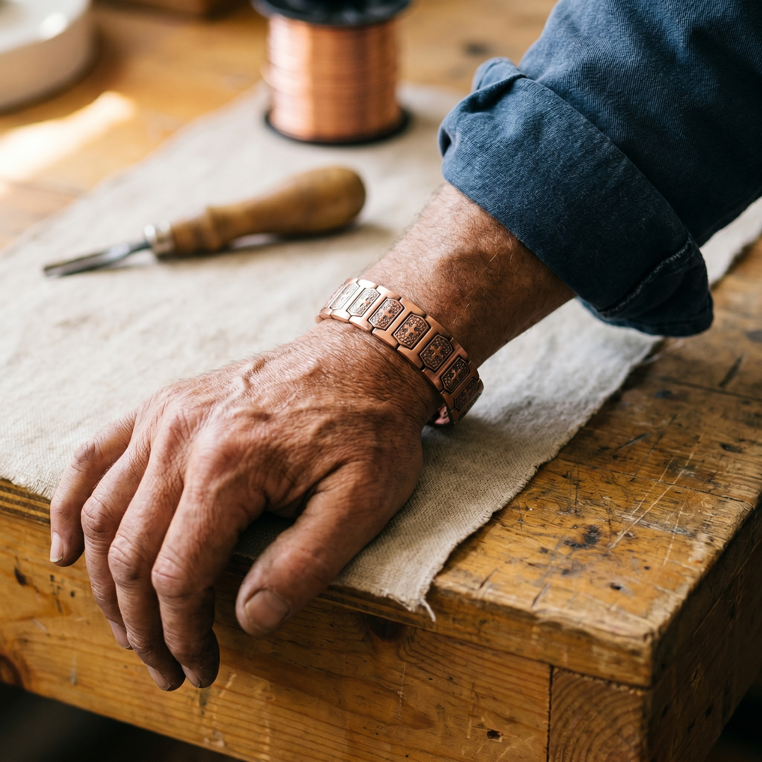 Gale — Bracelet masculin en cuivre