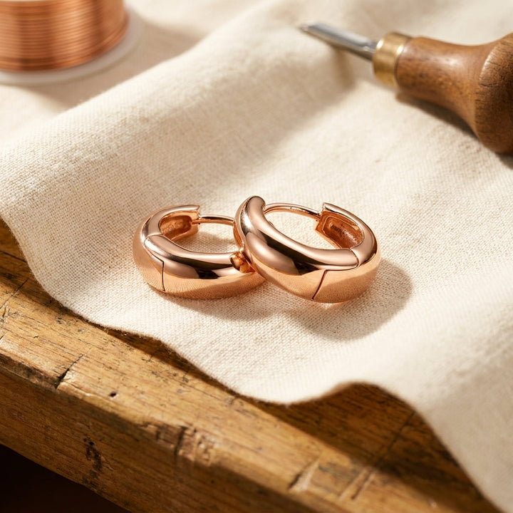 Boucles d'oreilles Linet en Forme d'Anneau