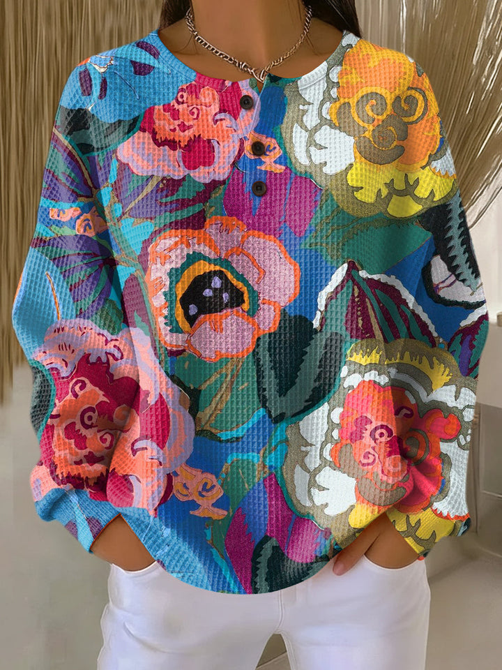 Ida - Pull à grandes fleurs