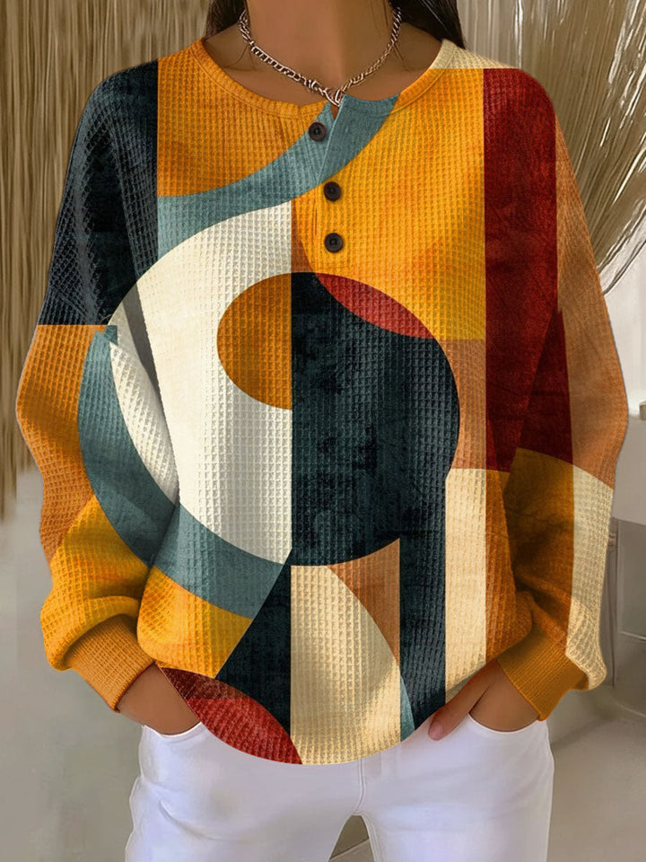 Léa - Pull à motif géométrique