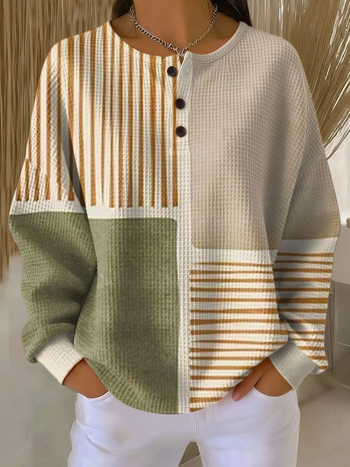 Colette - Blouse Patchwork Gaufrée