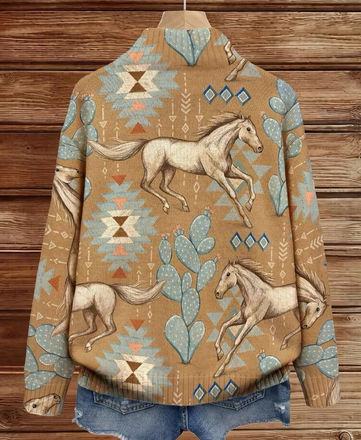 Winona | Cardigan zippé en laine de désert et cactus